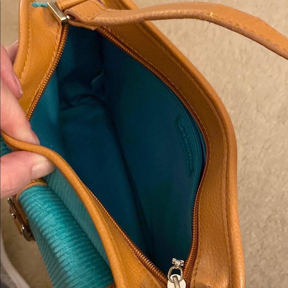 Bath & Body Works Tan and Turquoise Handbag with Corduroy Fabric - Picture 9 of 15